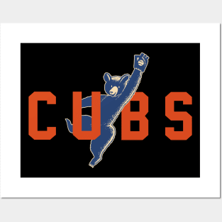 Vintage Chicago Cubs 3 by Buck Tee Posters and Art